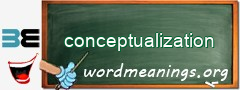 WordMeaning blackboard for conceptualization